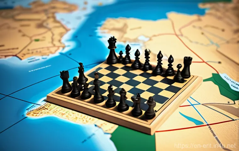 에리트레아 지역 간의 갈등 - **Prompt 1: Horn of Africa's Geopolitical Chessboard**
    "A highly detailed, overhead view of a st...