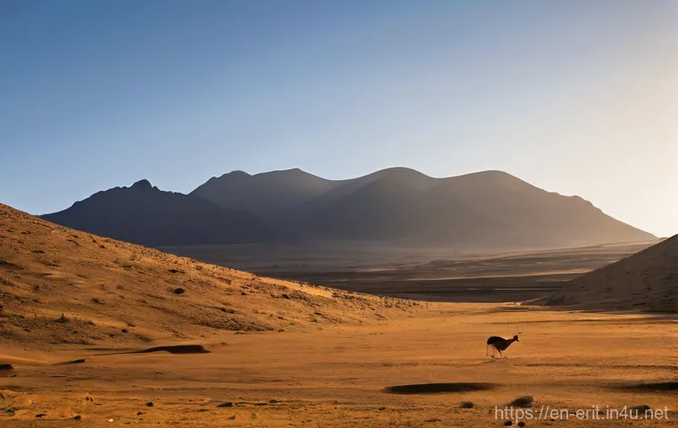 에리트레아에서 사파리 체험 - **Prompt 1: "Highland Solitude and Graceful Wildlife"**
    "A wide-angle, cinematic photograph of t...